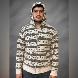 Striped Jack Skellington Pattern Hoodie